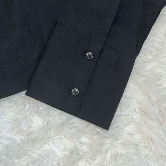 Abercrombie and Fitch Cropped Collared Blouse in Black size Medium - Picture 5 of 9